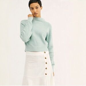 Free People Too Good Knit Pullover Sweater Mint Green Size Large